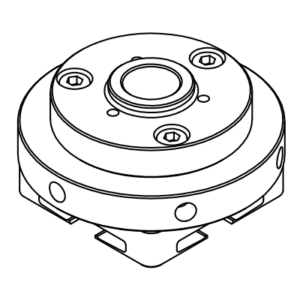 Zeichnung der Aufnahmen für Nullpunktspannsystem 3R für Handspannfutter DBF100