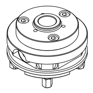 Zeichnung der Aufnahmen für Nullpunktspannsystem EROWA für Handspannfutter DBF100