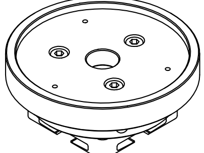 Zeichnung der Aufnahmen für Nullpunktspannsystem 3R für Handspannfutter DBF140x58