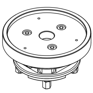 Zeichnung der Aufnahmen für Nullpunktspannsystem EROWA für Handspannfutter DBF140x58