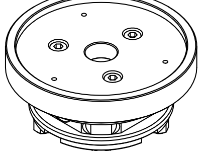 Zeichnung der Aufnahmen für Nullpunktspannsystem EROWA für Handspannfutter DBF140x58