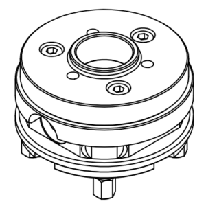 Zeichnung der Aufnahmen für Nullpunktspannsystem EROWA für Handspannfutter DBF160