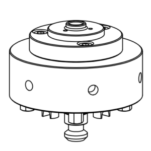 Zeichnung der Aufnahmen für Nullpunktspannsystem Hirschmann PrisFix für Handspannfutter DBF63