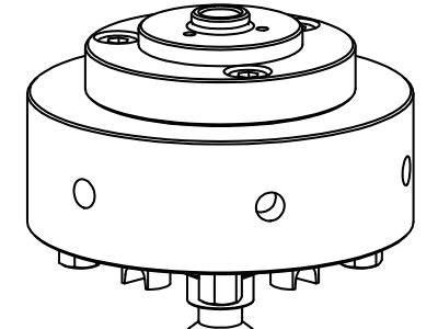 Zeichnung der Aufnahmen für Nullpunktspannsystem Hirschmann PrisFix für Handspannfutter DBF63