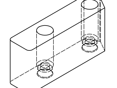Zeichnung eine Aufsatzbackens für Handspannfutter DBF140x58